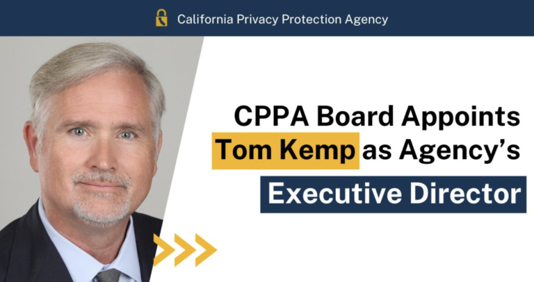 CPPA announces the appointment of Tom Kemp as its new Executive Director